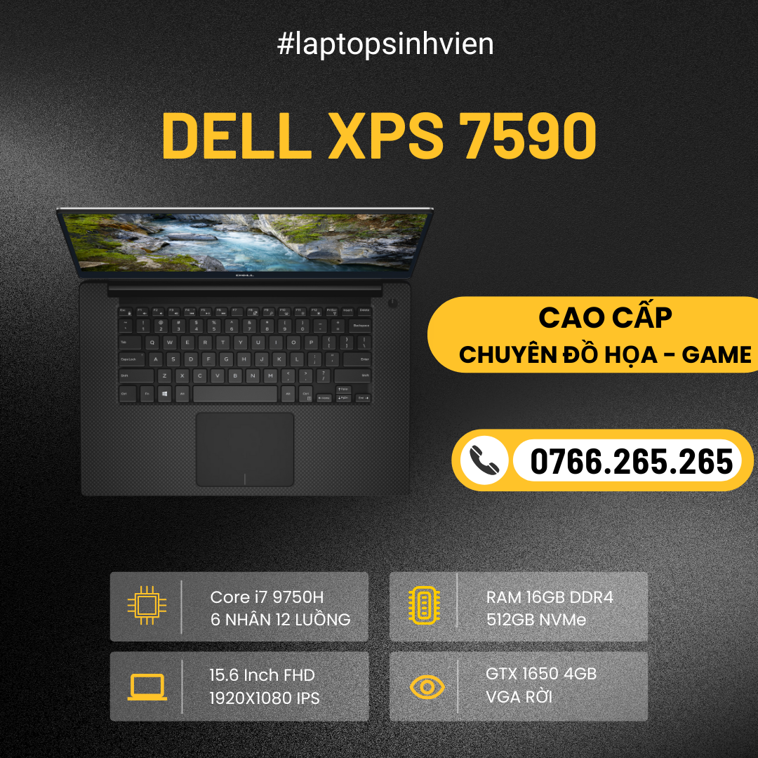 Dell XPS 15 7590 Chuyên Game Đồ Họa
